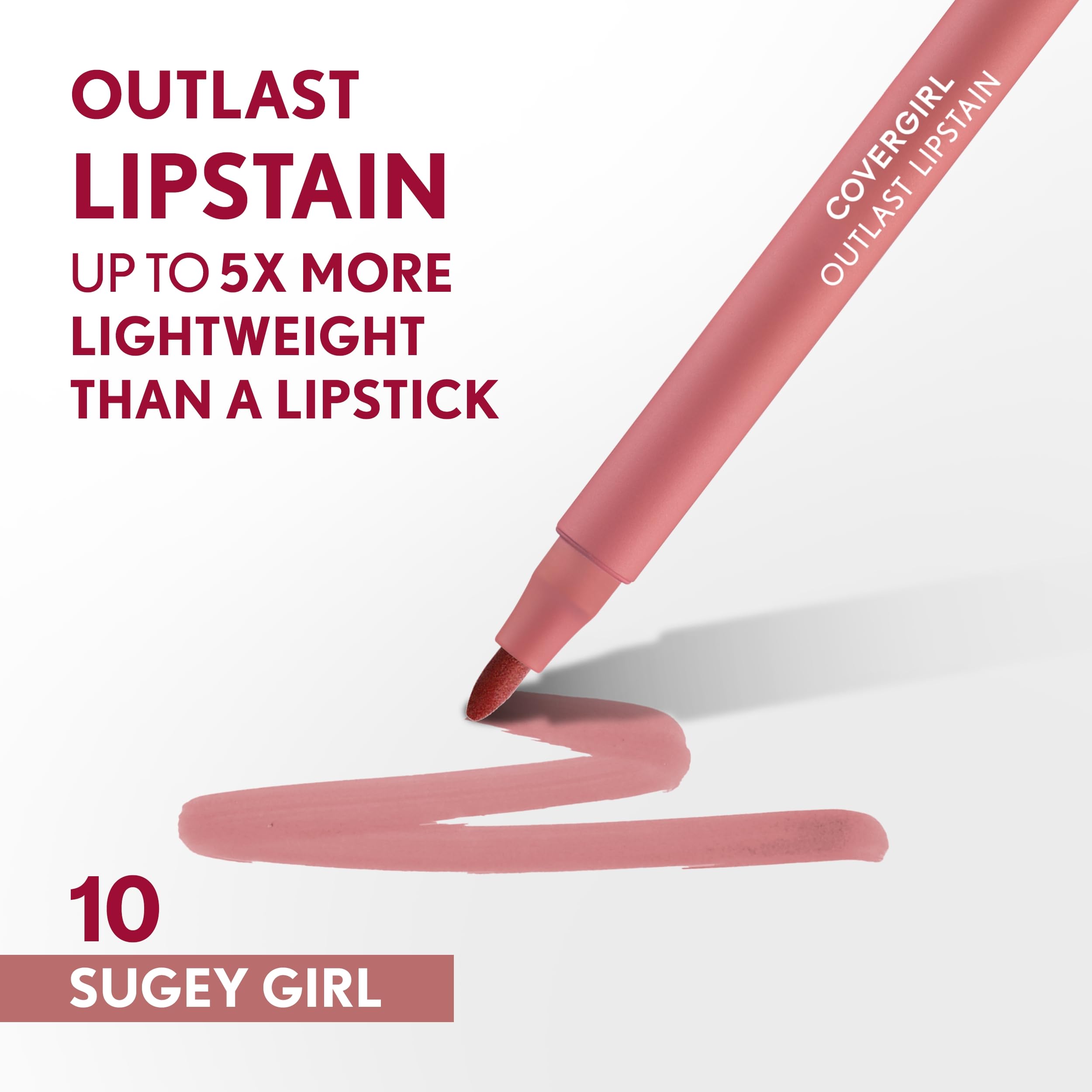 Foto 3 pulgar | Lápiz Labial Covergirl Outlast 10 Sugey Girl Vegan 1.7 Ml - Venta Internacional.