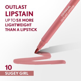 Foto 2 | Lápiz Labial Covergirl Outlast 10 Sugey Girl Vegan 1.7 Ml - Venta Internacional.