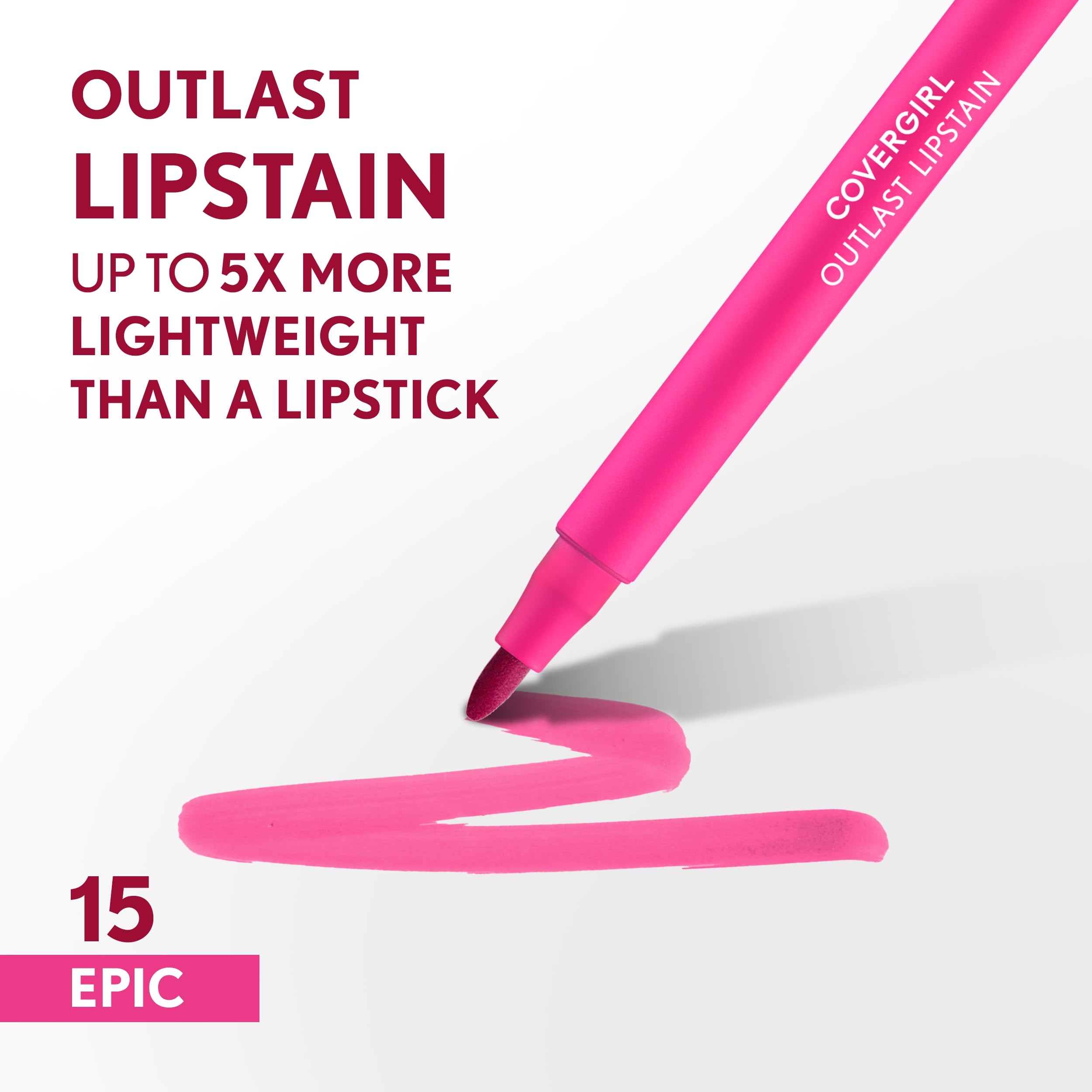 Foto 3 pulgar | Lápiz Labial Covergirl Outlast 15 Epic, Vegano Satinado, 1,7 Ml - Venta Internacional.