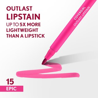 Foto 2 | Lápiz Labial Covergirl Outlast 15 Epic, Vegano Satinado, 1,7 Ml - Venta Internacional.
