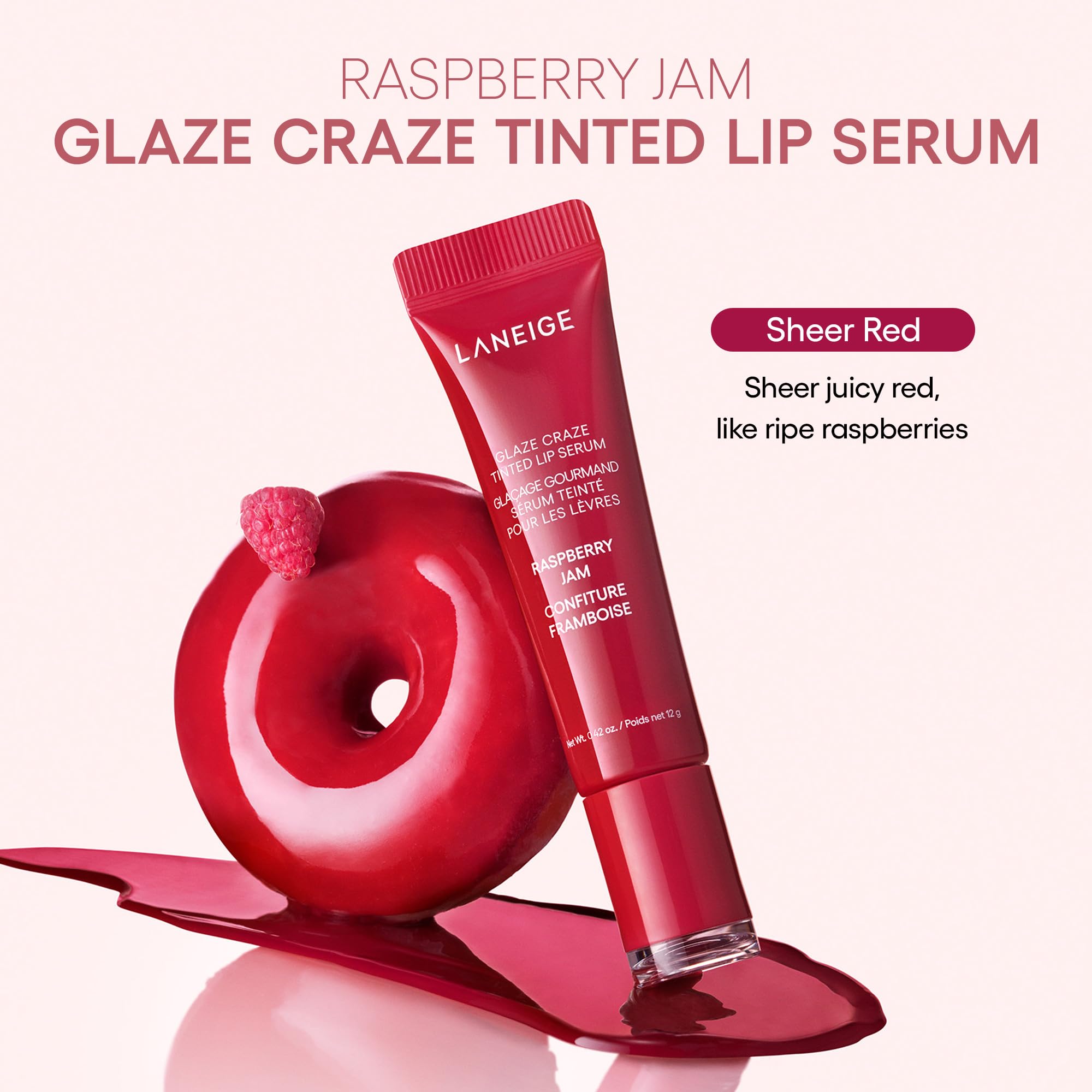 Foto 8 pulgar | Sérum Labial Teñido Laneige Glaze Craze Raspberry Jam - Venta Internacional.