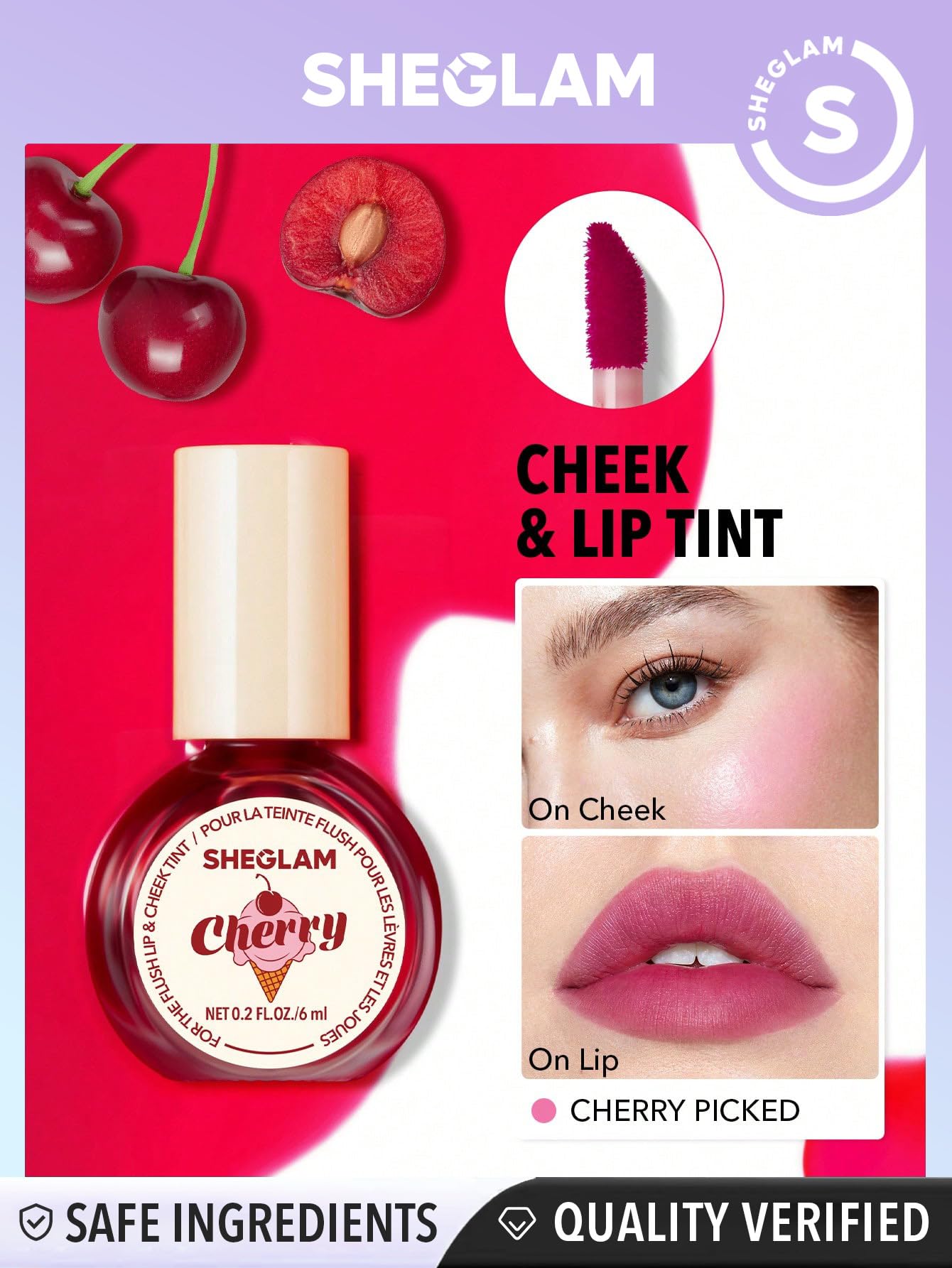 Foto 3 pulgar | Tinte Para Labios Y Mejillas Sheglam The Flush It's Chili Vegan - Venta Internacional.