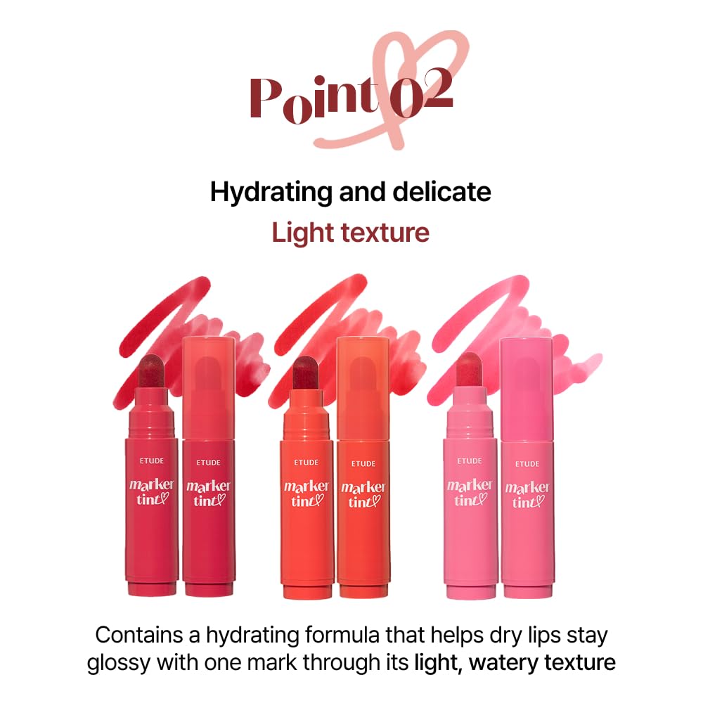 Foto 7 pulgar | Tinte De Labios Etude Dear Darling Marker Tint #1 Raspberry Pop - Venta Internacional.