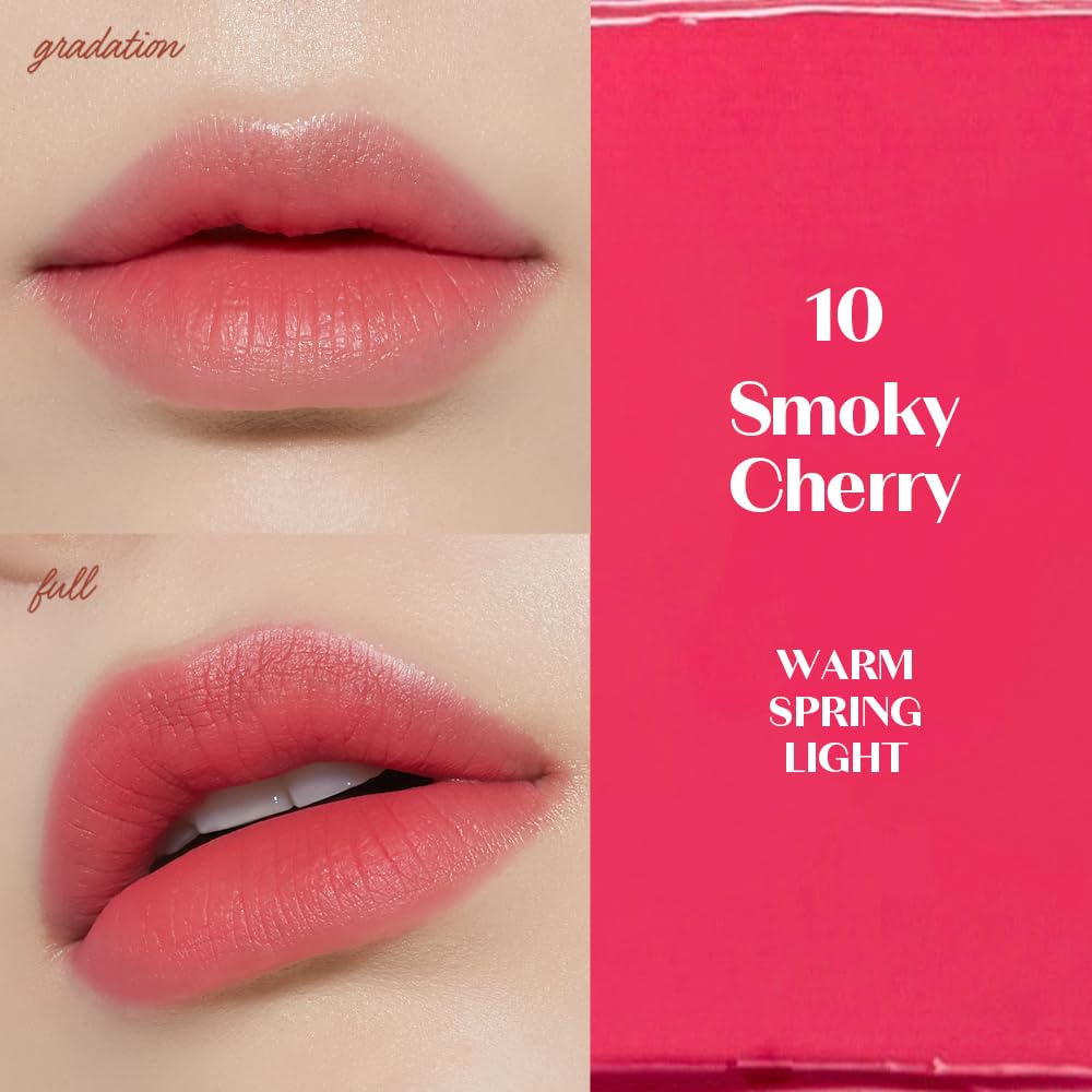 Foto 3 | Lápiz Labial Líquido Etude Fixing Tint #10 Smoky Cherry, 4 Ml - Venta Internacional.
