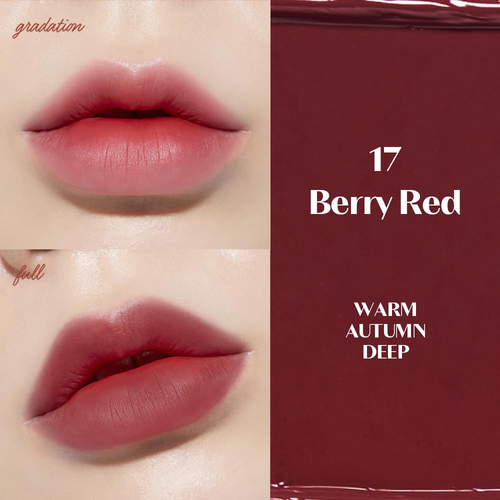 Foto 4 pulgar | Lápiz Labial Líquido Etude Fixing Tint #17 Berry Red, 4 Ml - Venta Internacional.