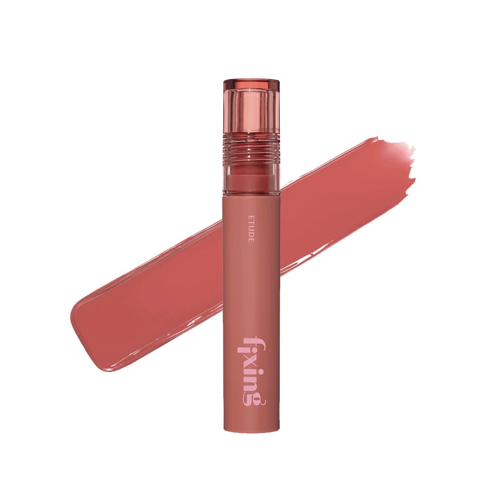 Foto 2 pulgar | Lápiz Labial Etude Fixing Tint #12 Salmon Brick 4g Waterproof - Venta Internacional.