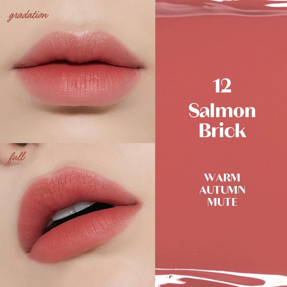 Foto 4 pulgar | Lápiz Labial Etude Fixing Tint #12 Salmon Brick 4g Waterproof - Venta Internacional.