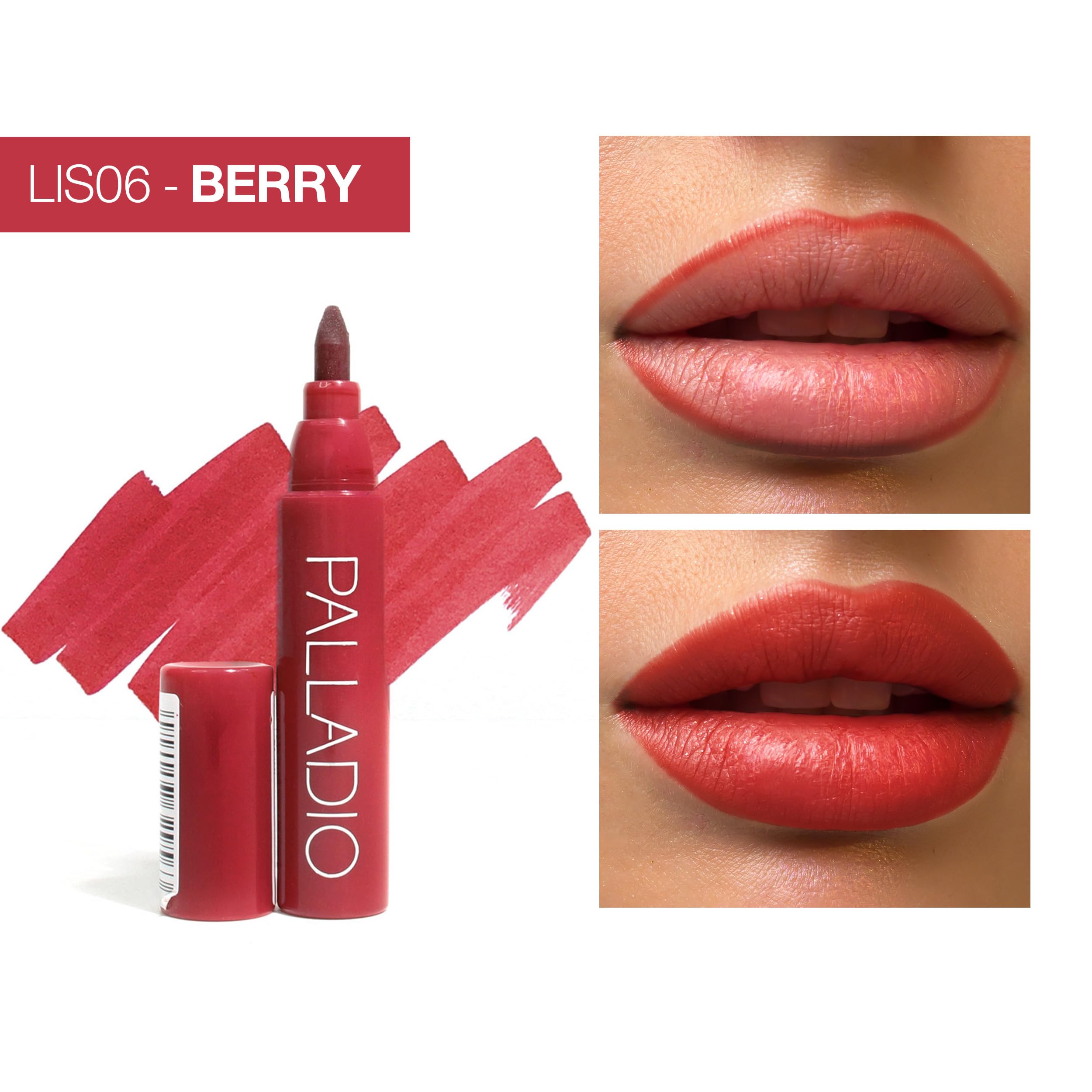 Foto 4 pulgar | Tinte Labial Palladio Hidratante Impermeable Matte Berry - Venta Internacional.