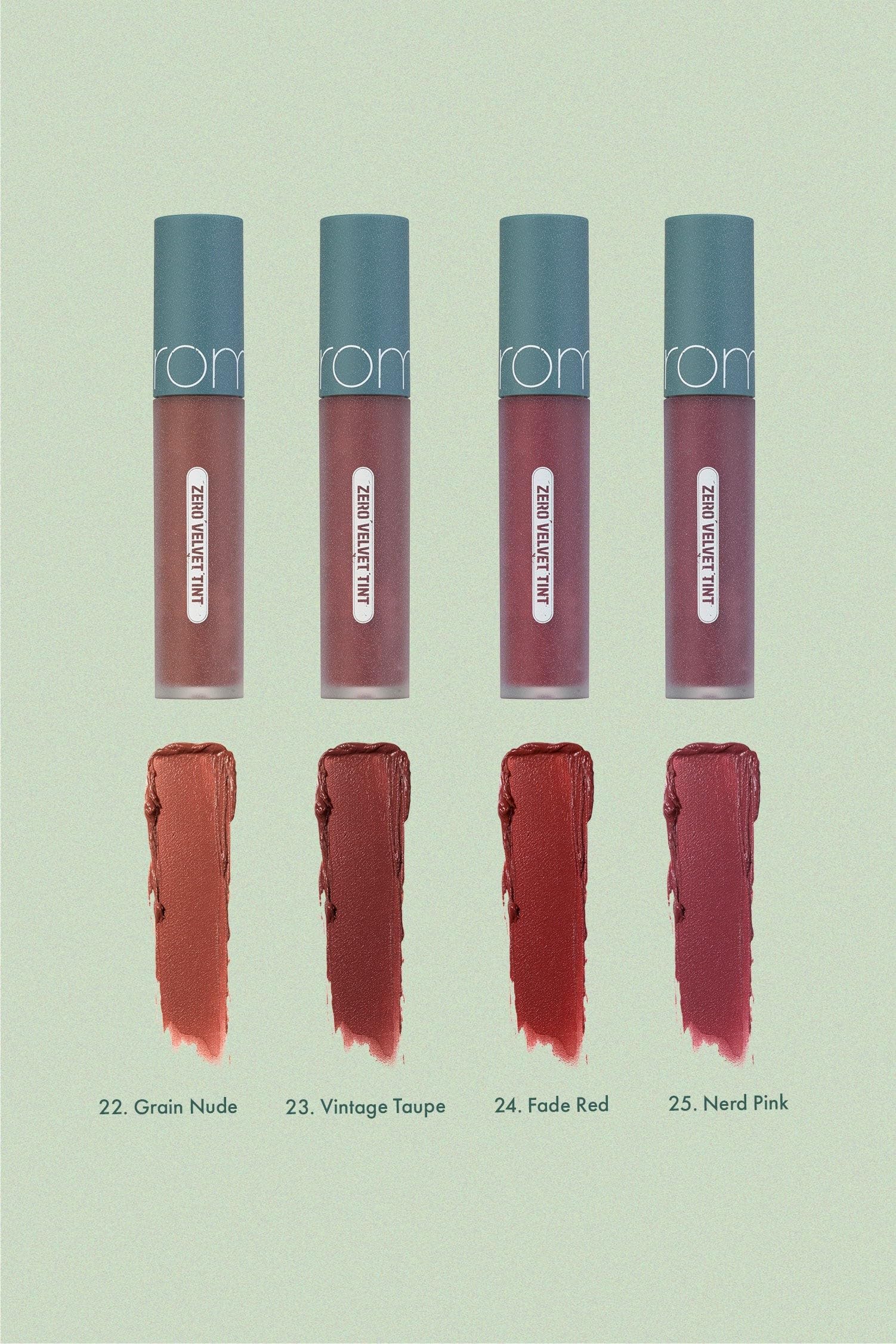 Foto 6 pulgar | Tinte Labial Líquido Rom&nd Zero Velvet Tint 22 Grain Nude - Venta Internacional.