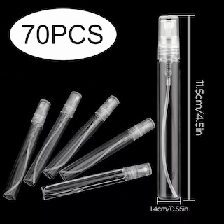 Foto 2 | Mini Botellas de Vidrio 70 Piezas 10 ml Eo Safe Imports Esi-10058 Transparente