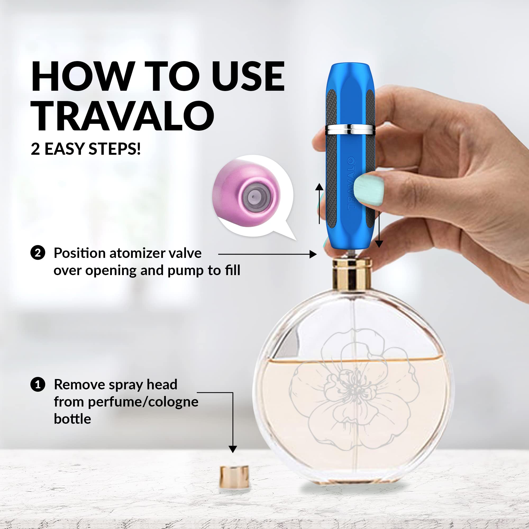 Foto 4 pulgar | Atomizador De Perfume Travalo Vector Recargable De 5 Ml Con Funda Negra - Venta Internacional.