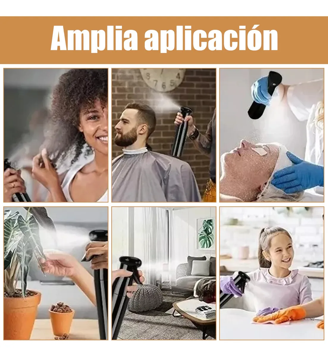 Foto 2 | Botella Spray Atomizador Belug De Alta Presión Peluquería 2 Pack Blanco Negro