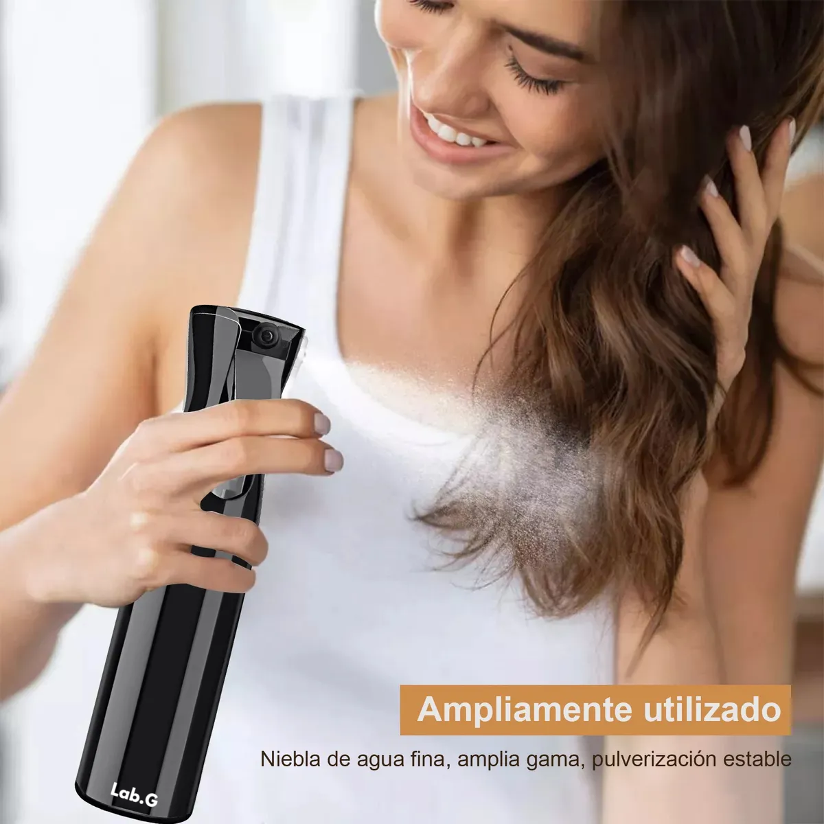 Foto 4 pulgar | Botella Spray Atomizador Lab.g De Alta Presión Peluquería 2 Pack Blanco Negro