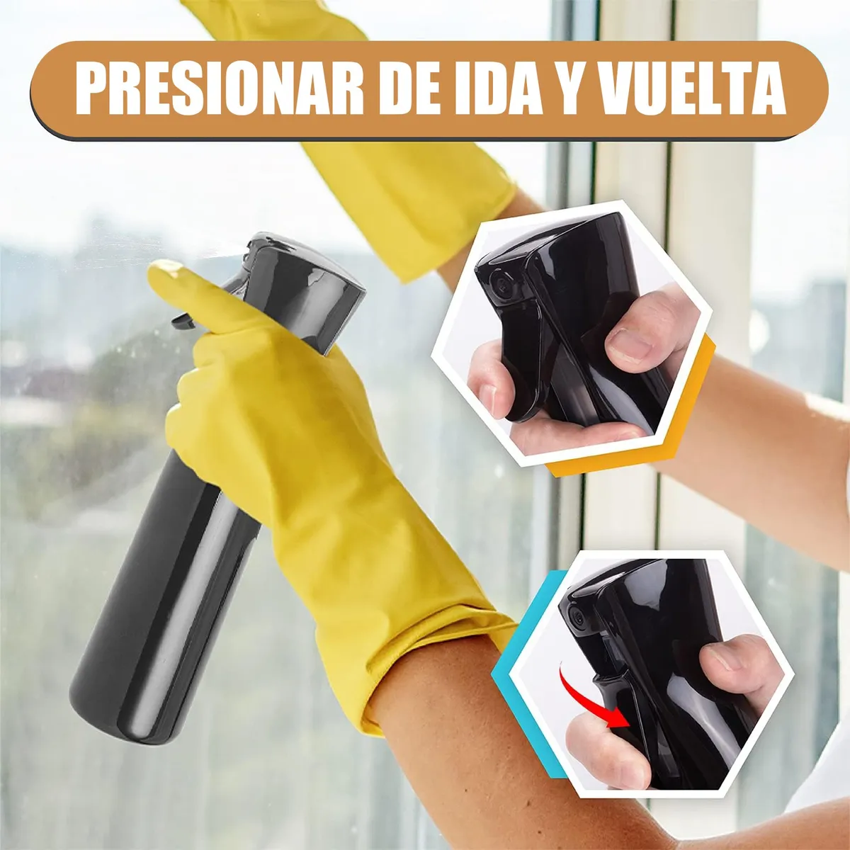 Foto 5 | Botella Spray Atomizador Lab.g De Alta Presión Peluquería 2 Pack Blanco Negro