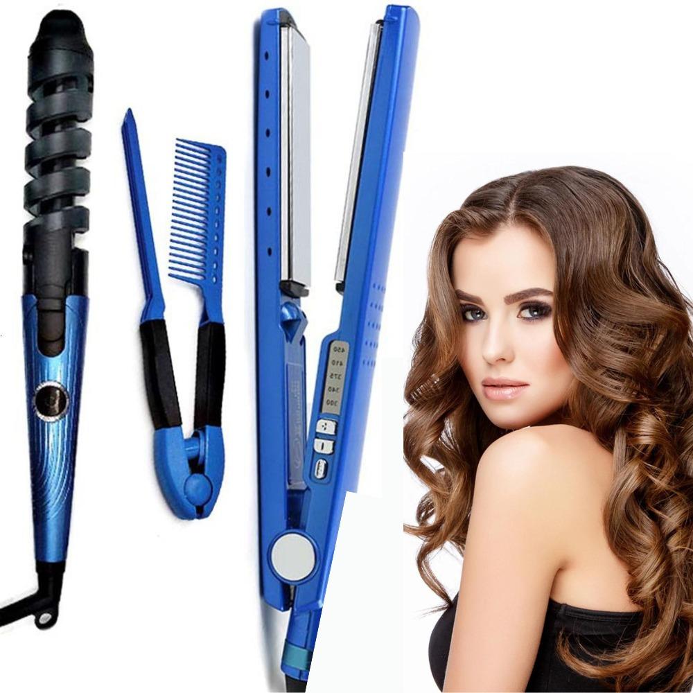 Foto 2 pulgar | Kit Plancha 450° + Rizador + Peine Cabello Gama Titanio Pro