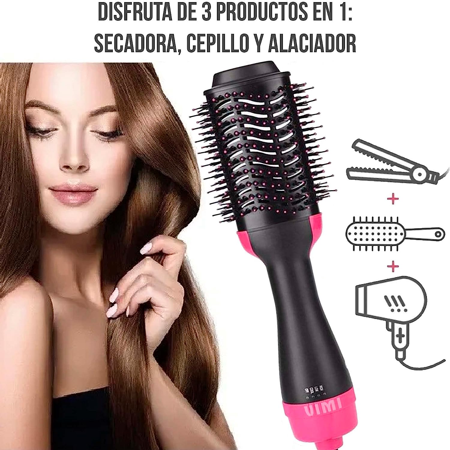 Foto 2 | Cepillo Secador para el Cabello Blue Ware color Negro