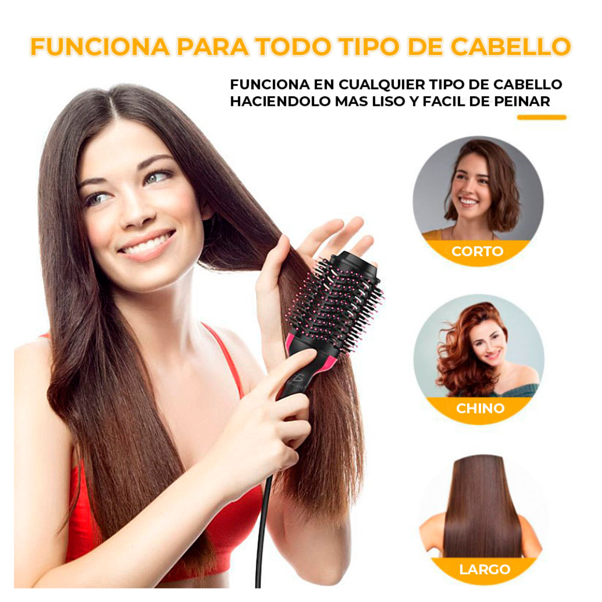 Foto 8 | Cepillo Secador Eléctrico Elegate Rosa para Cabello