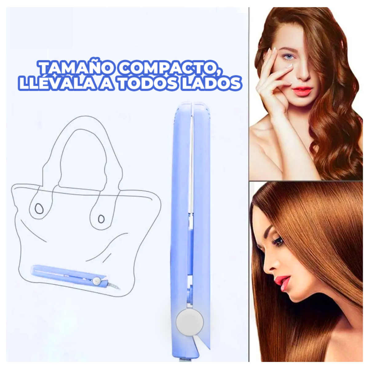 Foto 7 | Alaciadora para Cabello Elegate Blanca