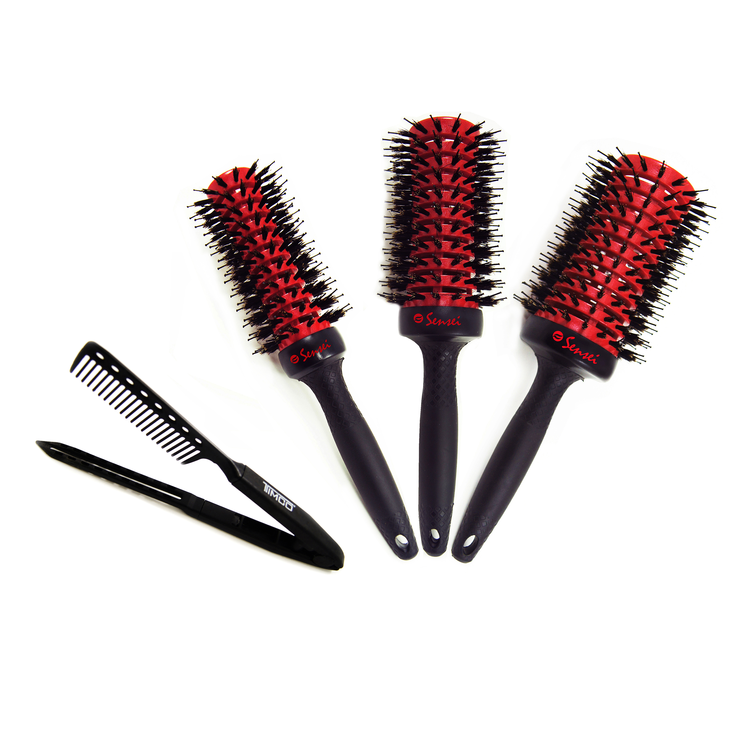 Set de Cepillos Profesional para Cabello de Cerda Mixta Com-cs Sensei