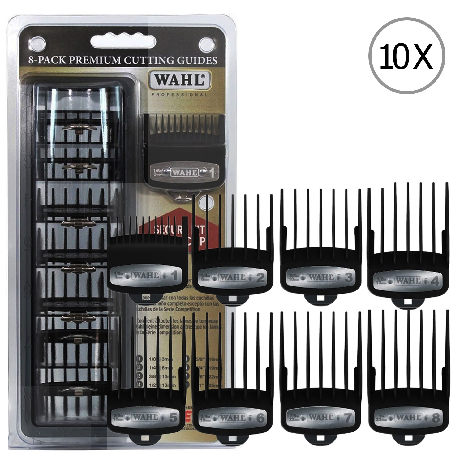 Guías de Corte Wahl Premium 8 Piezas - Venta Internacional