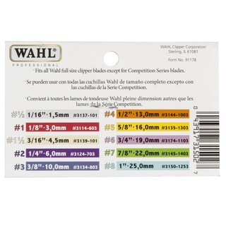 Foto 4 | Peine Attachment Wahl Professional con Código de Colores #8 Azul Claro - Venta Internacional
