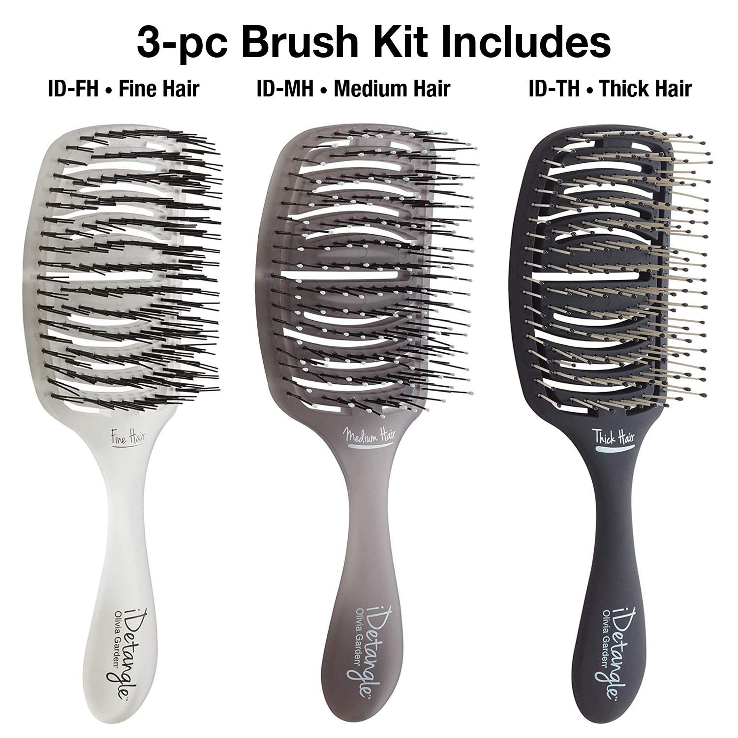 Foto 2 | Kit de Cepillos de Pelo Olivia Garden Idetangle 3 Piezas - Venta Internacional