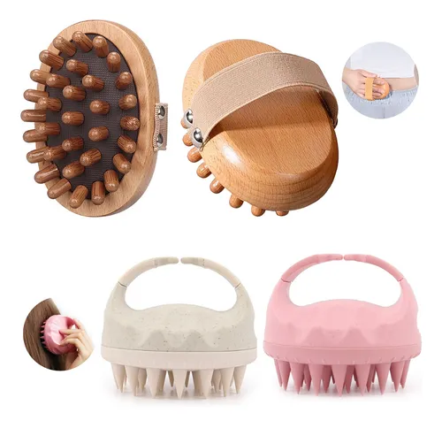 Foto 1 | Masajeador De Cabeza De Sándalo+cepillos Para Ducha Cabello