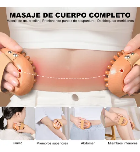 Foto 4 | Masajeador De Cabeza De Sándalo+cepillos Para Ducha Cabello