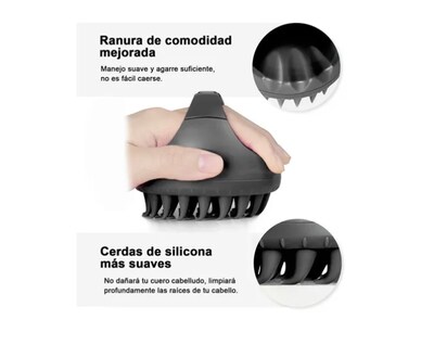 Foto 2 | Cepillo Masajeador De Cuero Cabelludo P/ducha Silicona 2pcs