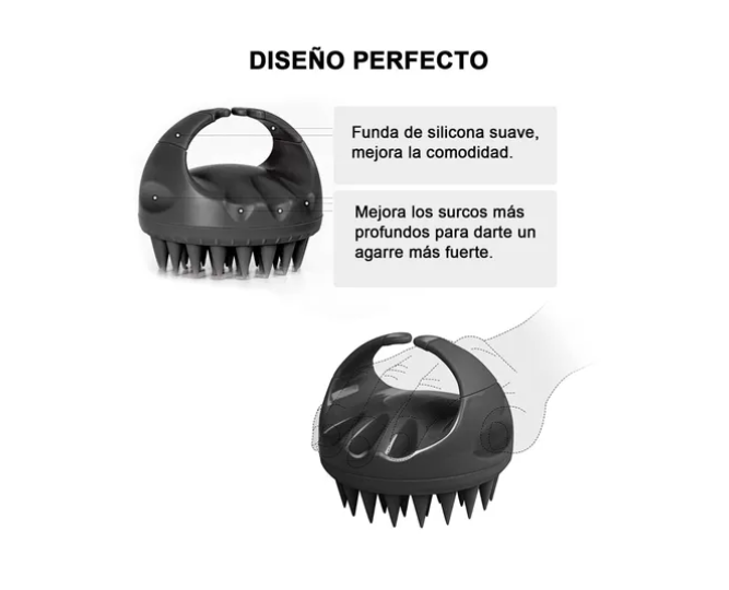 Foto 5 pulgar | Cepillo Masajeador De Cuero Cabelludo P/ducha Silicona 2pcs