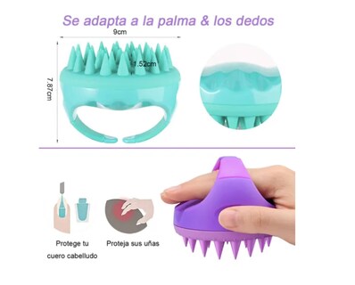 Foto 4 | Masajeador De Cuero Cabelludo, 2 Cepillos Para Ducha Cabello