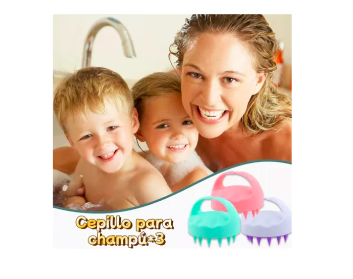 Foto 2 | 3 Cepillos Para Ducha Cabello Masajeador De Cuero Cabelludo