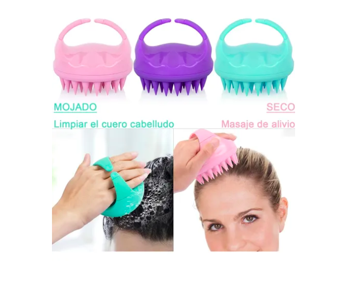 Foto 3 | 3 Cepillos Para Ducha Cabello Masajeador De Cuero Cabelludo