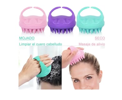 Foto 3 | 3 Cepillos Para Ducha Cabello Masajeador De Cuero Cabelludo