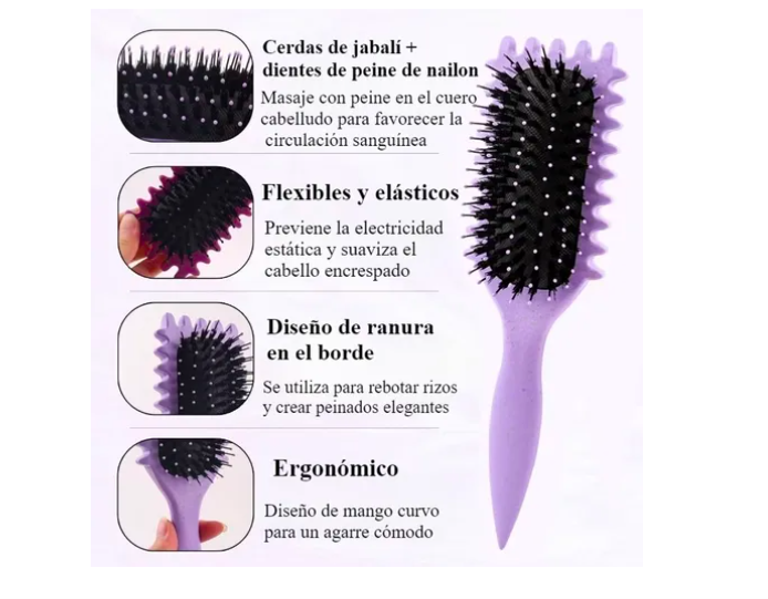 Foto 4 pulgar | Xtellar Gki, Cepillo Aspiracional Para Bounce Curl Con Diseño Innovador