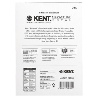 Foto 3 | Cepillo De Dientes Kent Signature Royal White Edition Ultra Soft, Paquete De 5 - Venta Internacional.