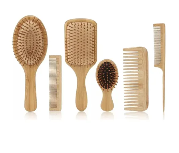 Foto 2 pulgar | Cepillos Xtellar Juego 6pcs De Bambú De Peine Para El Antiestático