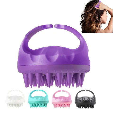 Foto 2 pulgar | Masajeador De Cuero Cabelludo, Cepillos Para Ducha Cabello Violeta