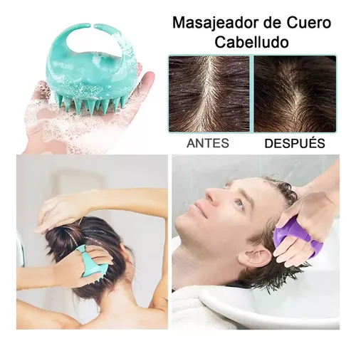 Foto 4 pulgar | Masajeador De Cuero Cabelludo, Cepillos Para Ducha Cabello Violeta