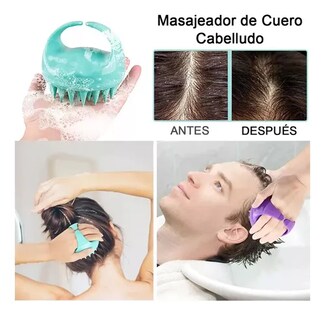 Foto 3 | Masajeador De Cuero Cabelludo, Cepillos Para Ducha Cabello Violeta
