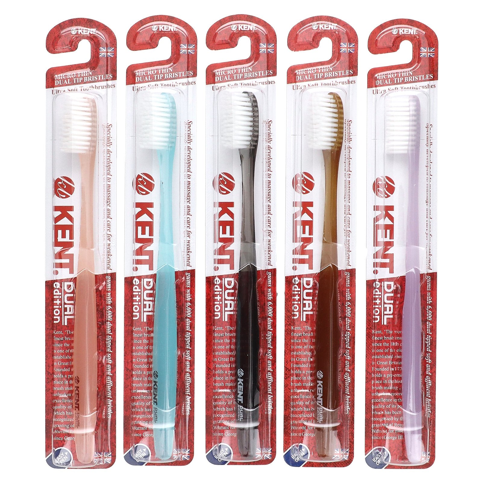 Cepillo De Dientes Kent Ultra Soft Dual Edition 5 Cepillos De Dientes - Venta Internacional.