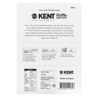 Foto 3 | Cepillo De Dientes Kent Ultra Soft Dual Edition 5 Cepillos De Dientes - Venta Internacional.