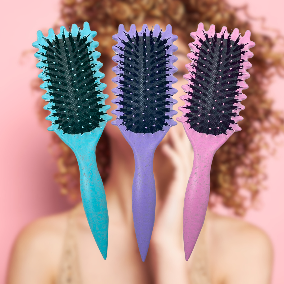 Foto 5 | Cepillo Definir Rizos Peine Cabello Rizado Peinado Rulos 2pz