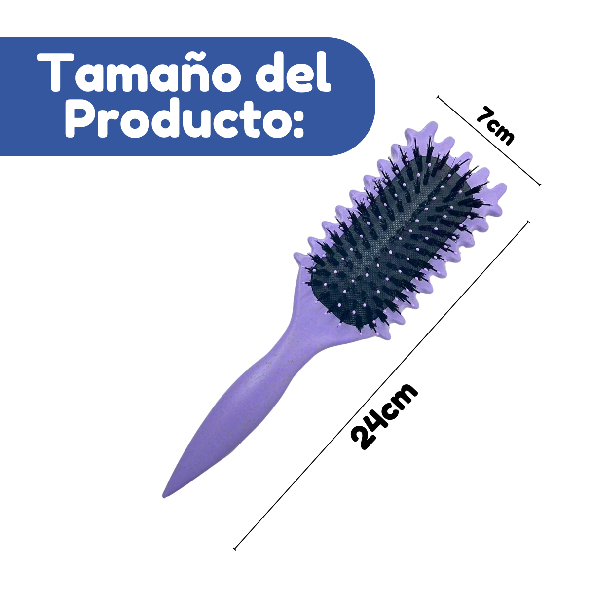 Foto 8 pulgar | Cepillo Definir Rizos Peine Cabello Rizado Peinado Rulos 2pz