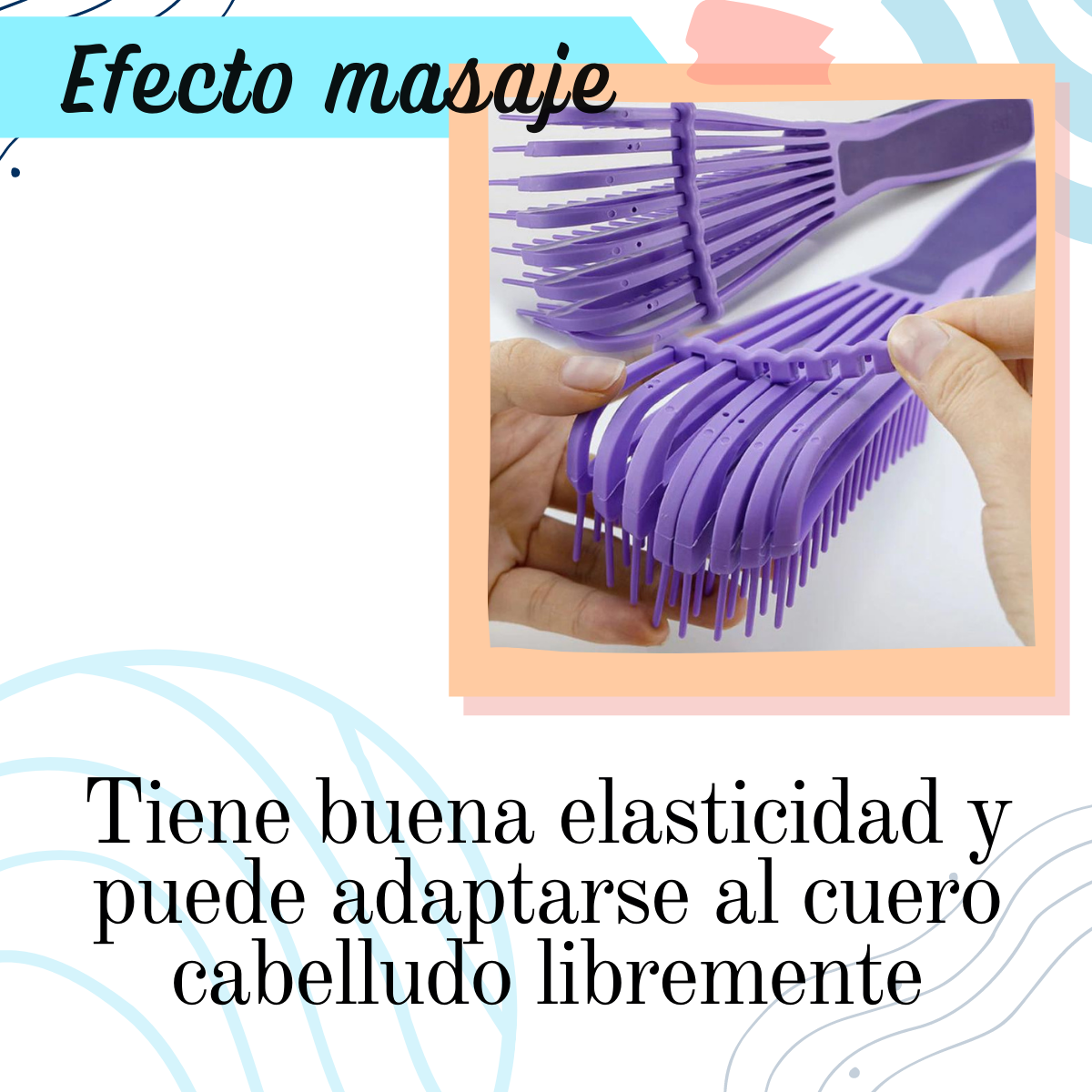 Foto 4 | 3 Cepillo Cabello Rizado Definir Desenredar Peine Flexible (paquete 1)