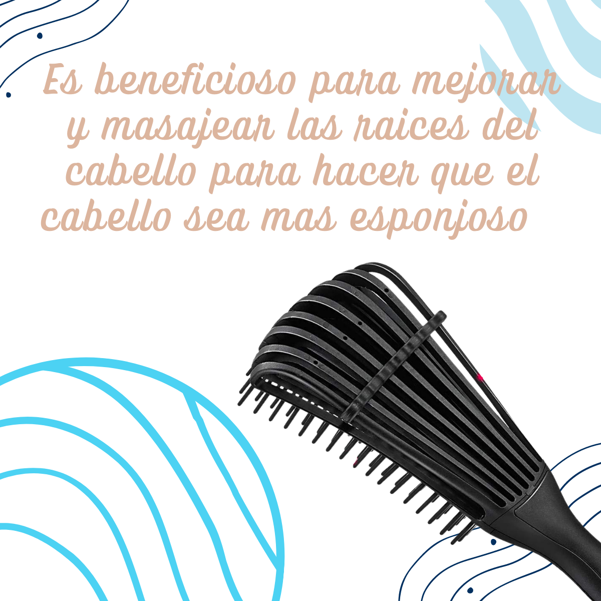 Foto 6 | 3 Cepillo Cabello Rizado Definir Desenredar Peine Flexible (paquete 1)