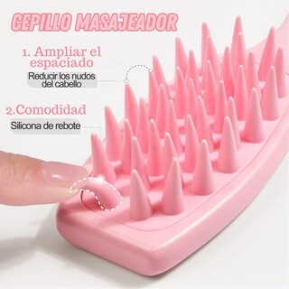 Foto 7 | 2 Cepillo Masajeador Capilar Cerdas Silicona Anchas Flexible