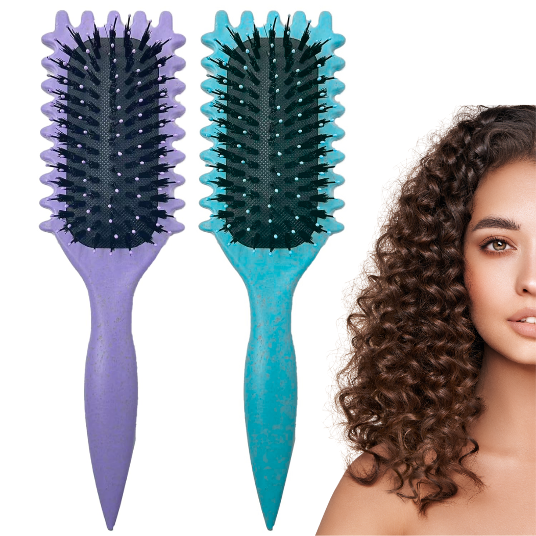 Foto 2 pulgar | Cepillo Definir Rizos Peine Cabello Rizado Peinado Rulos 2pz