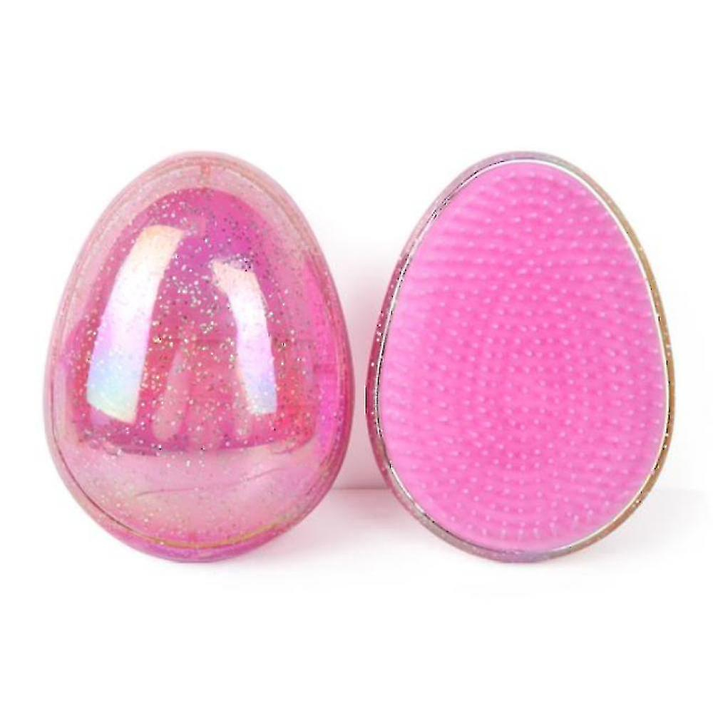 Foto 1 | Peineta Huoguo Con Forma De Huevo  Antiestática  Desenredante  Rosa - Venta Internacional.
