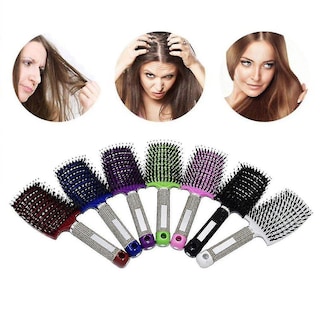 Foto 3 | Peine Para Alisar El Cabello Con Cerdas Curvas De Jabalí Huoguo - Venta Internacional.